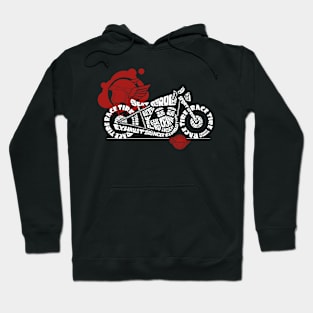 Motorcycle Parts Typography Hoodie